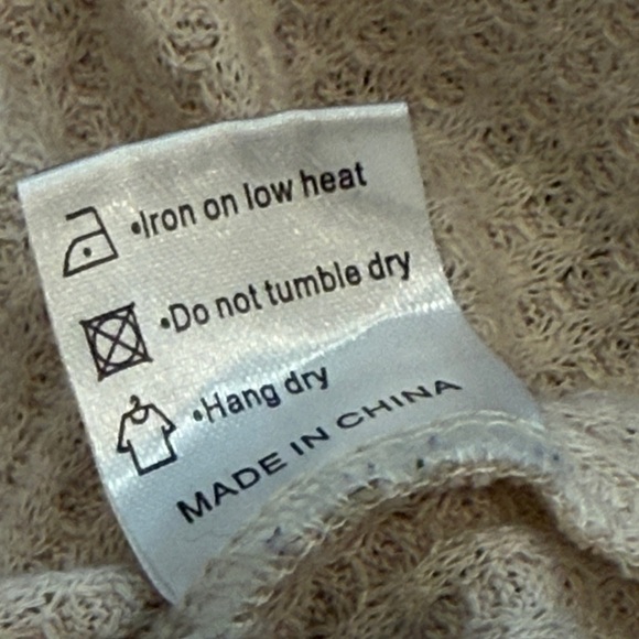 Iwollence Small Cream Beige Tie-Front Button Cardigan Top - Picture 9 of 9